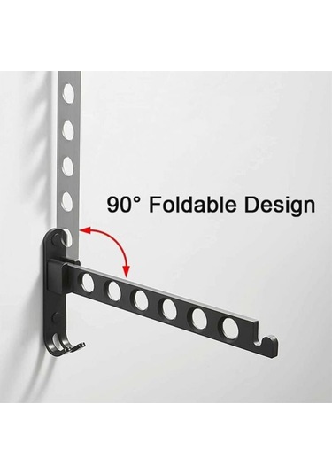 Katlanabilir Duvar Askısı 90 Döndürülebilir Kurutma Askısı Banyo Balkon Otel İçin B Diğer