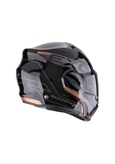 Scorpion Exo-tech Evo Traveller Çene Açılabilir Motosiklet Kaskı Siyah Bakır Siyah