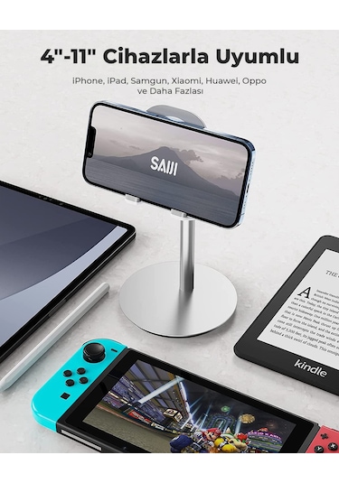 SAIJI S1-II Masaüstü  Ayarlanabilir Tablet & Telefon Tutucu