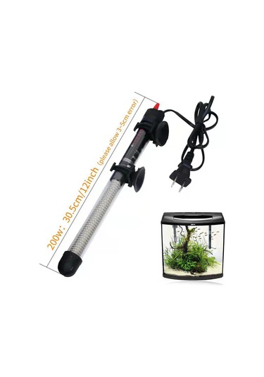 Samdoo Akvaryum Sıcaklık Kontrol Seti: 25w Otomatik Isıtıcı Abd Şarj + Su Termometresi - 20-34 C Ayar Aralığı, Tamamen Suda Bulunabilir, Güvenli Tasarım