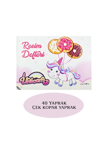 Çınar Uninote Resim Defteri Dikişli Büyük Boy A4 40 Yaprak 1 Adet