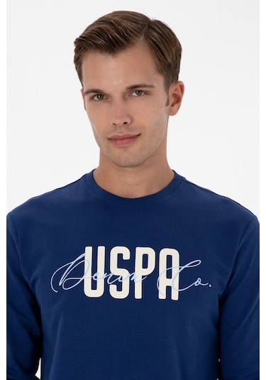 U.S. Polo Assn. Erkek Regular Fit Bisiklet Yaka İndigo İnce Sweatshirt 50315570-VR028 U.S. Polo Assn. Erkek Regular Fit Bisiklet Yaka İndigo İnce Sweatshirt 50315570-VR028