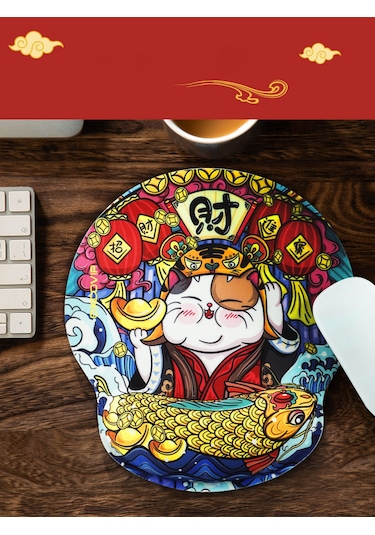 Bilek Desteği Bilek Desteği Hafızalı Köpük Mouse Pad Bilek Desteği Masa Oyun Oyunu Kaymaz Yeni Mouse Pad Erkekler Ve Kadınlar İçin, Lucky Money-kırmızı
