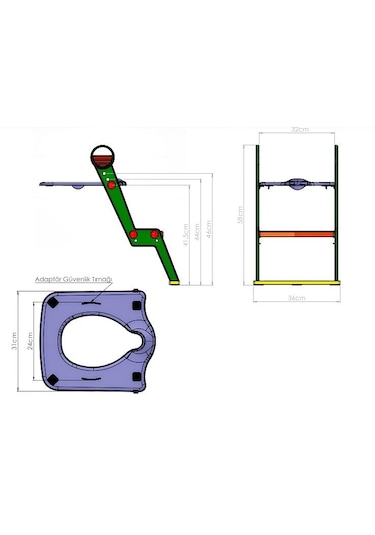Moonstar Tuvalet Alıştırıcı Yükseltici Basamak Çocuk Tuvalet Eğitici
