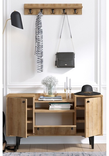 Decormet Grady Ayakkabılık Safir Meşe - Dec-20032 Çok Renkli