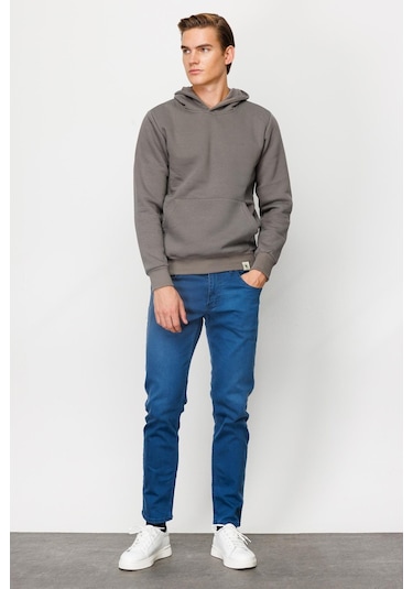 Igs İgs Standart Kapüşonlu Erkek Sweatshirt Koyu Gri