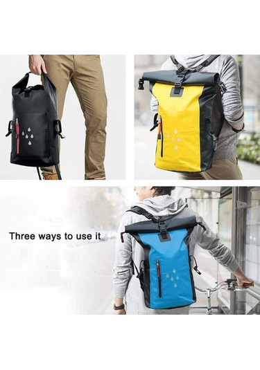 Dancemonkey Açık Çanta Su Geçirmez Sırt Çanta Pvc Çift Omuz Su Geçirmez Çanta Yan Sarı Sarı
