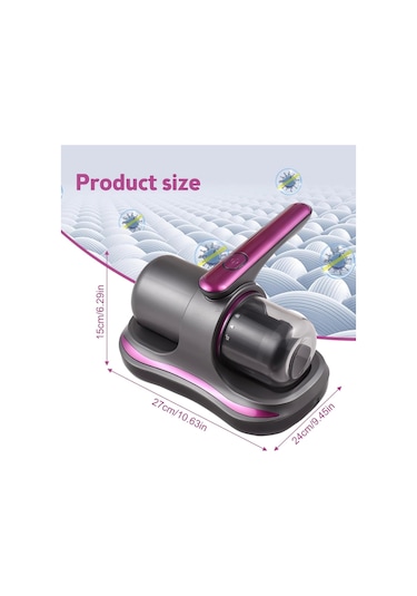 Auhma Ahv-07 Kablosuz Yatak Akar Süpürgesi 12v Uv Sterilizasyonlu Mite Remover