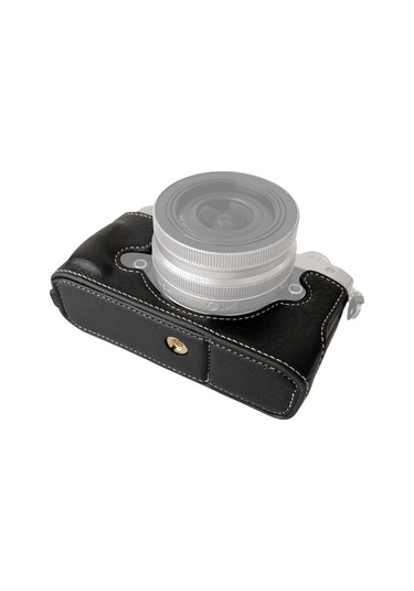 Gajeena Nikon Z Fc Kamera İçin Siyah Sentetik Deri Kılıf, Eldivenli Tutuş, Tripod Uyumlu, Omuz Kayışı İle Tam Koruma
