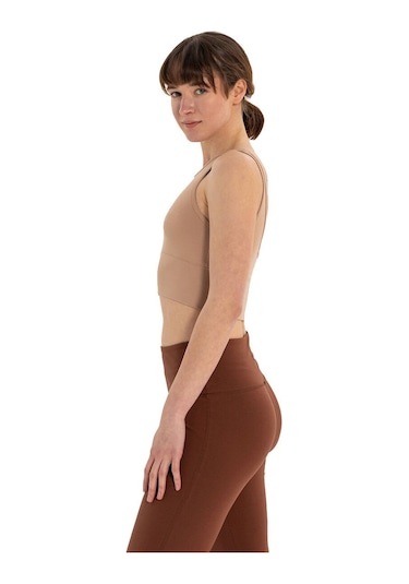 Inguz Kalın Askılı Ecovero Basic Crop Bej