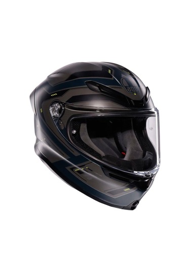 Agv K6 MPLK Enhance Matt Gri Sarı Fluo  Motosiklet Kaskı.