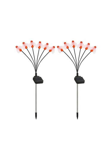 Bahçe Dekorasyon Işığı: Güneş Enerjili Zıplayan Arılar, 6 Aydınlatıcı, Ip65 Su Geçirmez, Isı Işığı, 2 Adet Paket Ilık Beyaz Ilık Beyaz