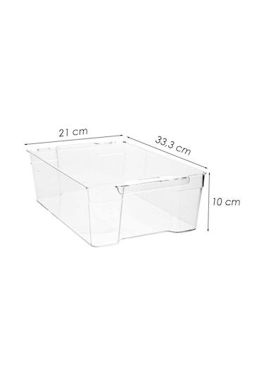 Porsima 4 Adet Buzdolabı İçi Düzenleyici Organizer 33,3x21x10 Cm