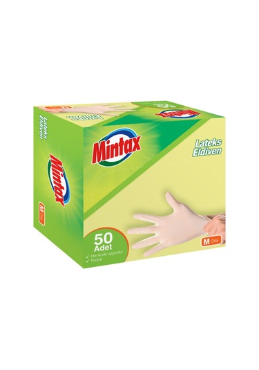 Mintax Lateks Eldiven Pudralı 50 Adet