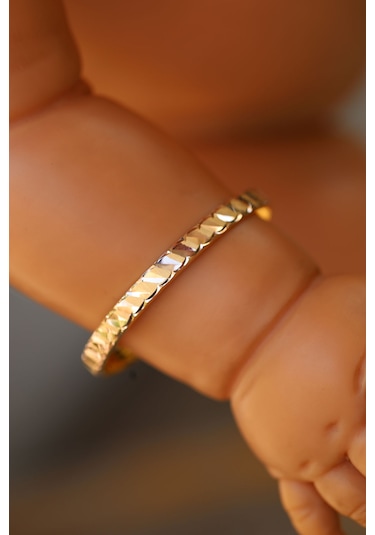 Yenigün Kuyumculuk 14 Ayar Altın 2,75 Gr Bebek Altın Bilezik Model 3