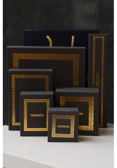 Yenigün Kuyumculuk 14 Ayar Altın Dorika Dizili Dikdörtgen Sallantılı Halhal Hll30031