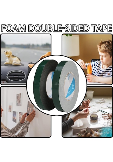 Süper Güçlü Yapışkan Su Geçirmez Darbeye Dayanıklı Yapışkan Çift Taraflı Köpük Bant 10m 10mm 10m