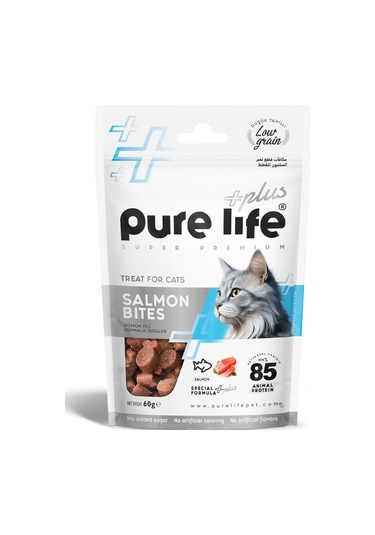 Pure Life Plus Somonlu Lokmalık Kedi Ödül Maması 60 G
