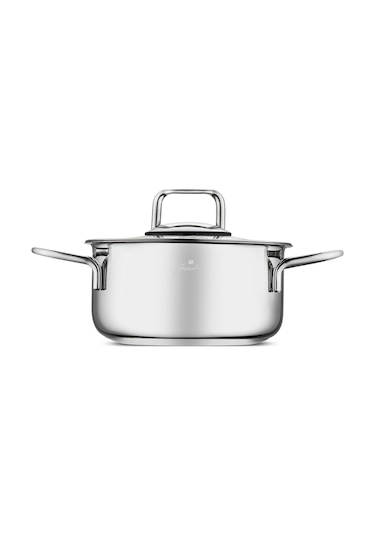 Jumbo New Lyon 5 Parça Çelik Midi Tencere Set Gümüş