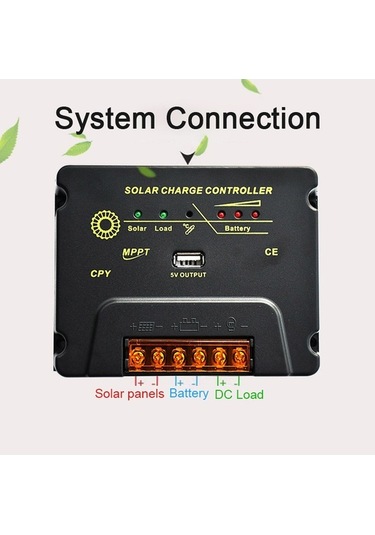 Electric 12v/24v 20a Mppt Güneş Şarj Kontrolcüsü - Otomatik Tanımlama - Güneş Paneli Şarj Cihazı