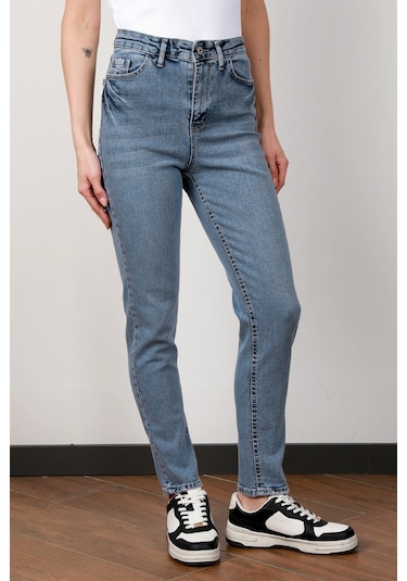 Giysa Kadın Yüksek Bel Skinny Jean Mavi
