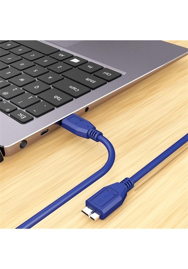Ancheyn Usb 3.0 Taşınabilir Hdd Harddisk Kablosu Veri Ara Bağlantı Kablosu 1.5 Metre 4623