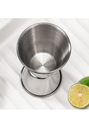 Wondernest Uçlu Paslanmaz Ons Ölçü Lichen Çift Çelik Bardağı, 2'li Paket