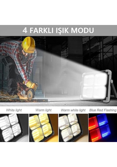 Seyyar Solar Led Projektör Cata Güneş Enerjili Portatif Led Işık
