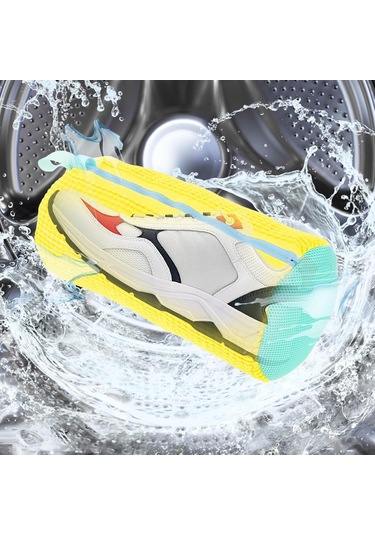 Youmex Ayakkabı Yıkama Çantası, Polyester Nilon, Sarı, 39x19 Cm, Makine Yıkama Güvenli, Tekli Paket Sarı