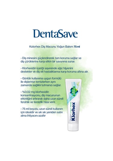 5 Al 4 Öde Dentasave Klorhex Diş Macunu Yoğun Bakım 75 Ml Ve Rosie Günlük Koruma