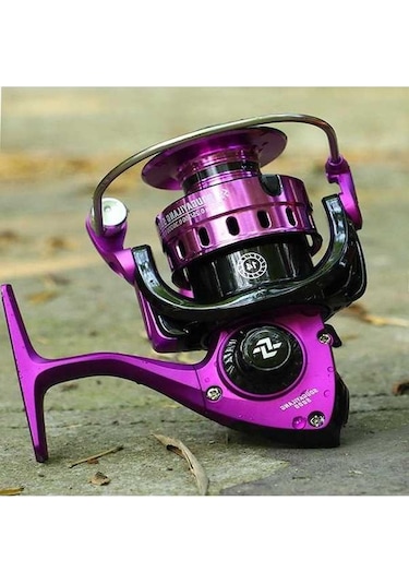 Pazly Mor 1000-5000 İplik Balıkçılık Makarası, 5.2:1 Dişli, 210g-251g, Su Ve Tatlı Su Balıkçılığı, 56935764 Kırmızı Mor Model, 5.2:1 Oranlı Balıkçılık Makarası