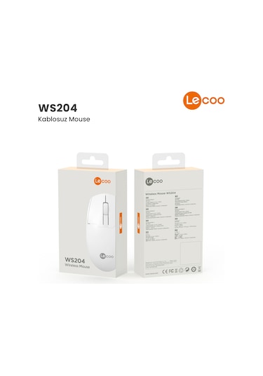 Lecoo WS204 Kablosuz 1200DPI 3 Tuşlu Optik Mouse