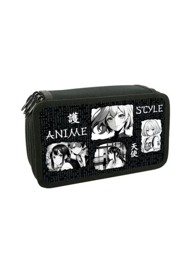 Oniks 1-4 Sınıflar İçin Okul Kalemliği, 3 Bölmeli. 430630261 Siyah