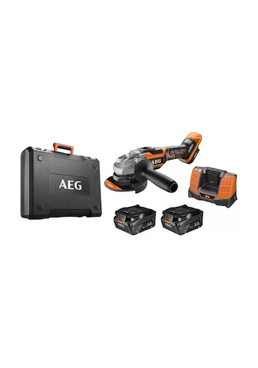 Aeg BEWS 18-115BL-502C 18V 5Ah Çift Akülü Taşlama Makinesi