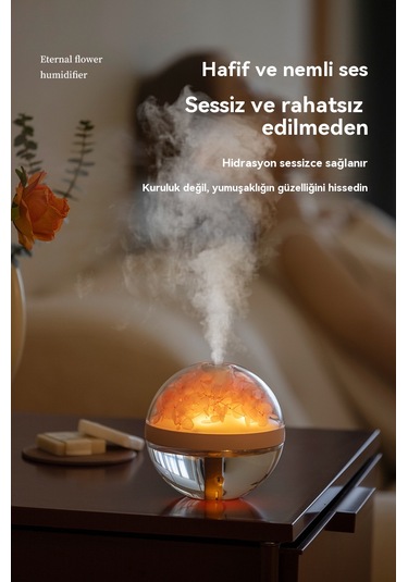 Ebedi Çiçek Küçük Başucu Ortam Işığı Nemlendirici-mor