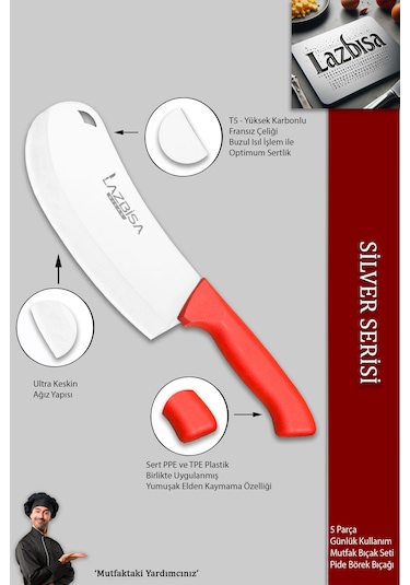 Silver Serisi Mutfak Bıçak Seti Pizza Börek Salata Bıçağı Mft-267