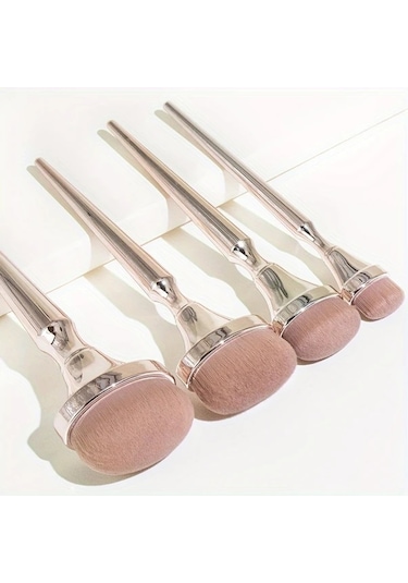 Honeybeeshop 9 Parça Sarhoş Altın Makyaj Fırça Seti Yumuşak Kıllar Pudra Allık Fondöten Tüm Ciltler