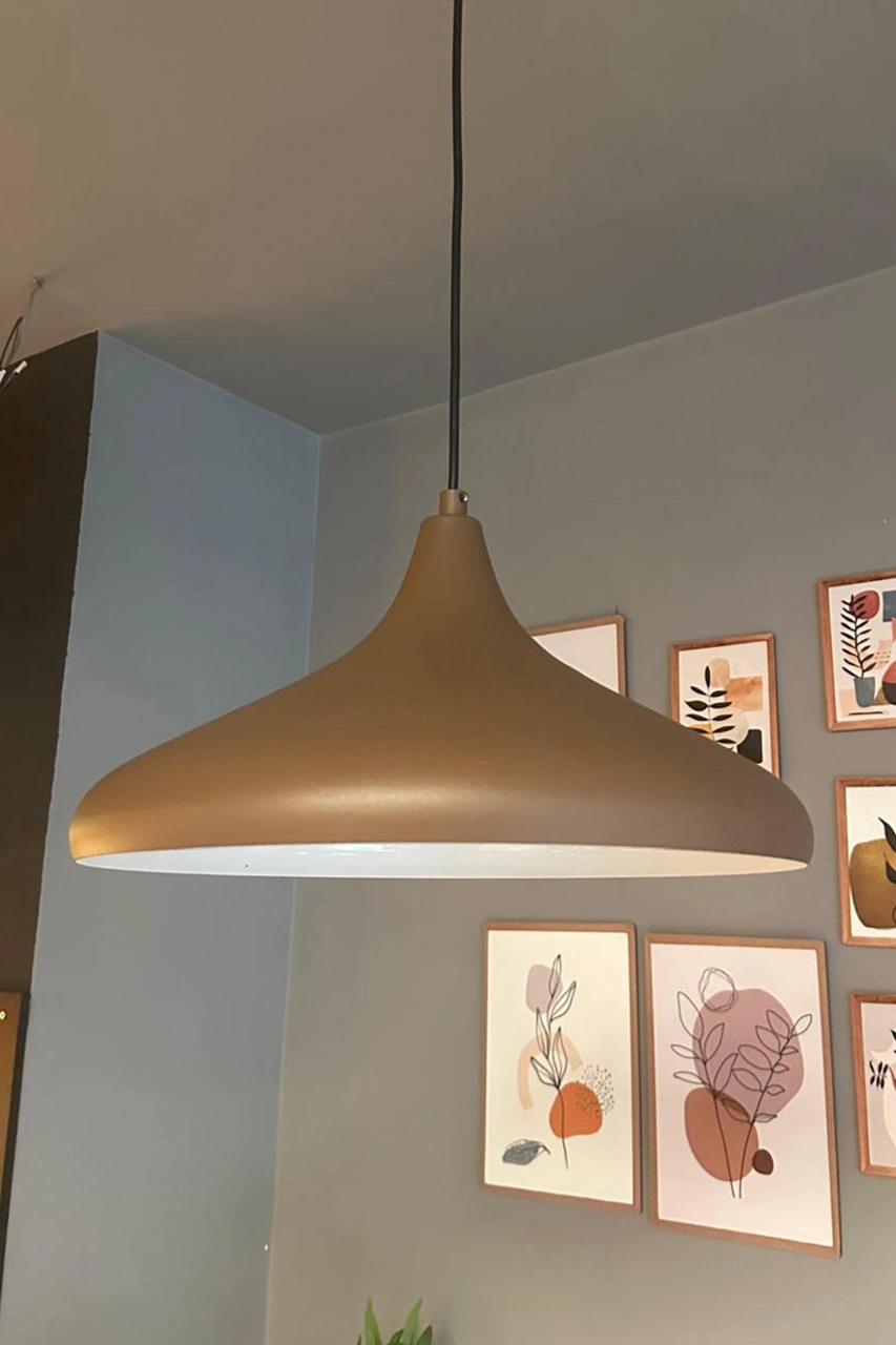 Champion Sütlü Kahve Tekli Avize Kafe Iç Mekan Salon Oturma Odası Mutfak Yatak Odası Sarkıt Modeli Sütlü Kahve