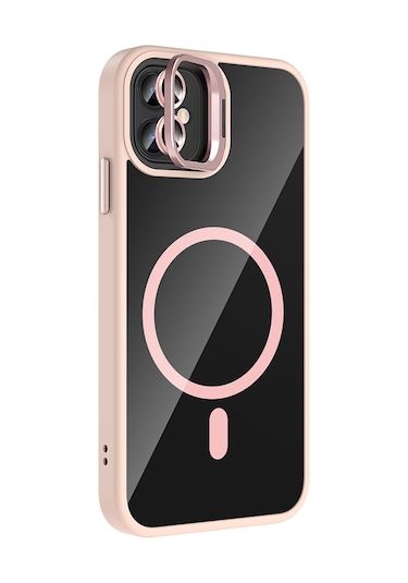 Subutu Apple Uyumlu iPhone 11 Kılıf Standlı Ve Kamera Lens li M-safe Şarj Özellikli Sbt Etro Kapak - Derin Mor Derin Mor
