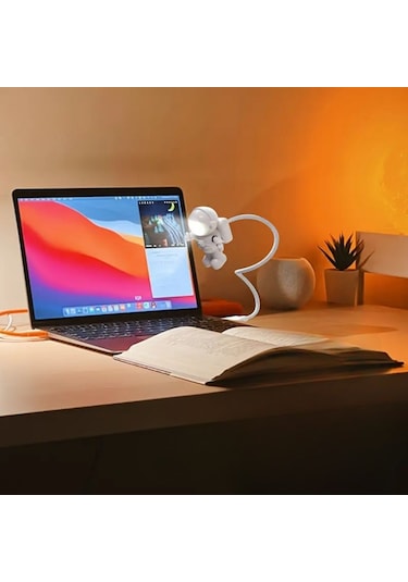 Usb Astronot Gece Lambası, Masa Lambası, Kitap Okuma Lambası Işığ Çok Renk