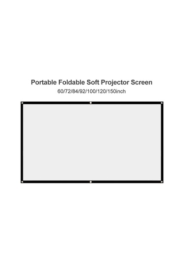Xindoker 72 İnç Katlanabilir Taşınabilir Projeksiyon Perdesi - Sinema Ve Toplantılar İçin Hd Görüntü