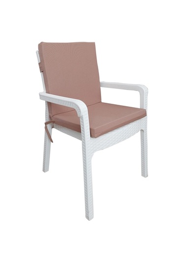 Mirzade 4 Adet Elit Yüksek Arkalı Minder Duck Bezi-sütlü Kahve 001