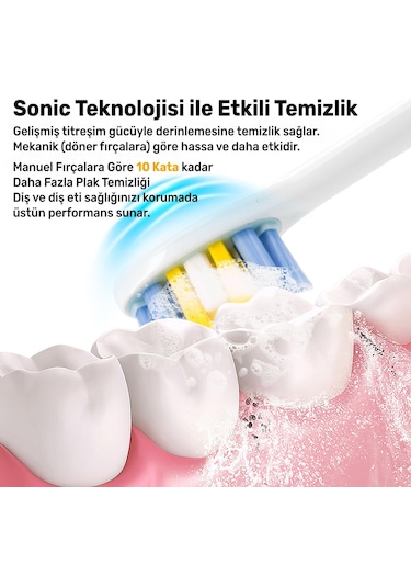 Npo Nicefeel X610-z 40000vps Şarjlı Sonic Diş Fırçası-beyaz