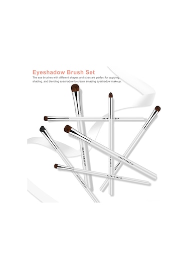 Vkemall Doğal At Kılı Göz Fırçası Seti - 7 Parça, Taşınabilir, Yüksek Kalite Ahşap Sap, Çeşitli Renk Seçenekleri