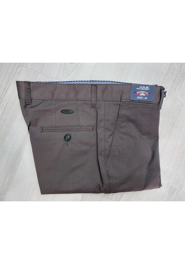 ARG Pantolon Arg Comfort Pamuklu Likralı Keten Pantolon - Kahverengi