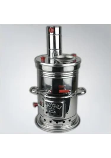 Krom Odunlu Kömürlü 3.5 L Semaver Inox