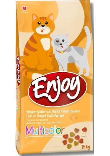 Enjoy Multi Color Tavuklu Yetişkin Kedi Maması 15 KG