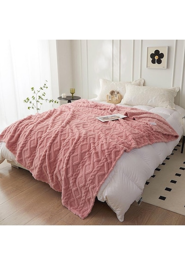 Sarı Kalın Kış Battaniye Atmak Yumuşak Sıcak Yün Battaniye Yataklar İçin Ekose Taff Kaşmir Kuzu Termal Yorgan Yatak Örtüsü 100 X 150 Sarı