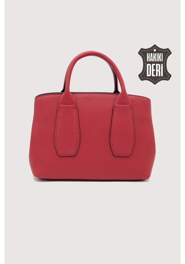 Hakiki Deri Kadın El Çantası Kırmızı Smr9226 Kırmızı
