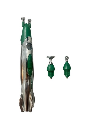 Elmpaly Yeşil 3'ü 1 Arada Elektrikli Masaj Kalemi 3 Başlıklı Taşınabilir Sırt Boyun Masaj Aleti Yeşil